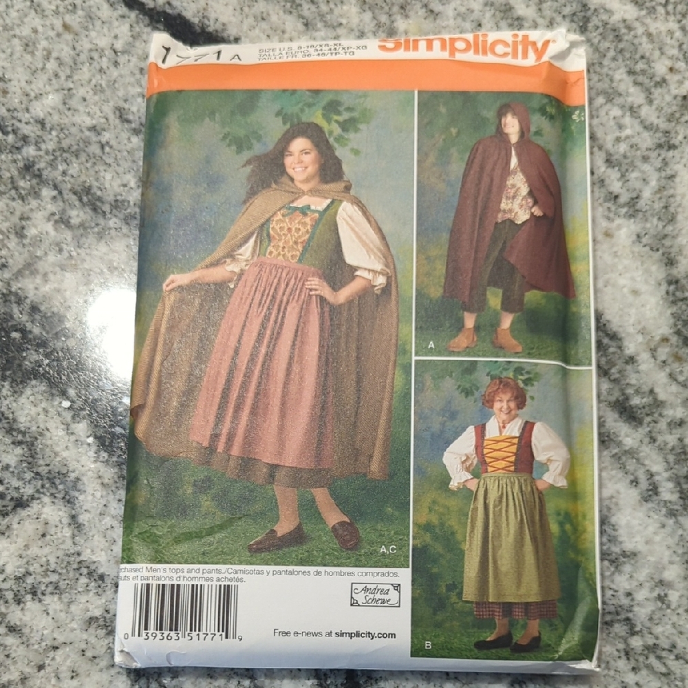 Simplicity Pattern Theater Costumes Renaissance - Picture 1 of 1